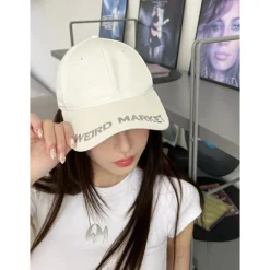 Weird Market Chains Denim Cap White