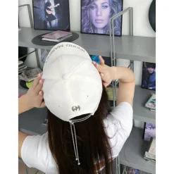 Weird Market Chains Denim Cap White