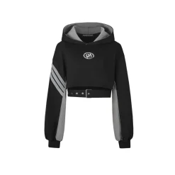 Weird Market 3M Reflective Logo Striped Hoodie Black