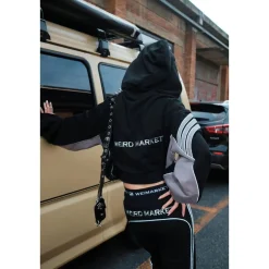 Weird Market 3M Reflective Striped Sport Pants Black