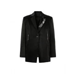 Weird Market Metal Logo Functional Suit Jacket Black