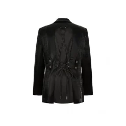 Weird Market Metal Logo Functional Suit Jacket Black