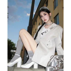 Weird Market Metal Logo Functional Suit Jacket Khaki