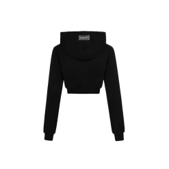 Weird Market Metal Logo Knit Short Zip Hoodie