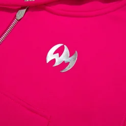 Weird Market Metal Logo Knit Short Zip Hoodie