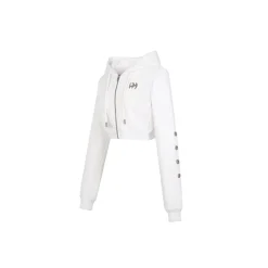 Weird Market Metal Logo Knit Short Zip Hoodie