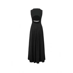 Weird Market Sport Top Backless Dress Black