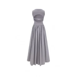 Weird Market Sport Top Backless Dress Grey