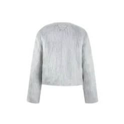 Weird Market X Angel Boy Metal Logo Faux Mink Jacket