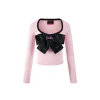 Weird Market X Barbie Bowknot Knit Top Pink