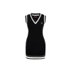Weird Market X Barbie Contrast Knit Dress Black