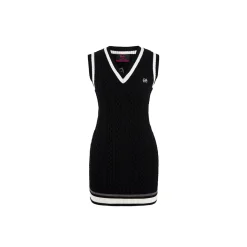 Weird Market X Barbie Contrast Knit Dress Black