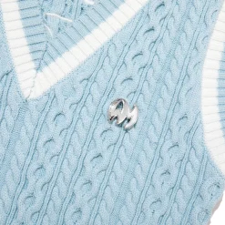 Weird Market X Barbie Contrast Knit Dress Blue