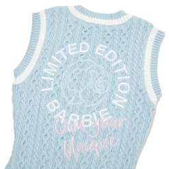 Weird Market X Barbie Contrast Knit Dress Blue