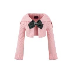 Weird Market X Barbie Cropped Knit Cardigan Pink