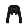 Weird Market X Barbie Cropped Knit Cardigan Black