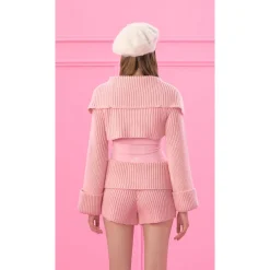 Weird Market X Barbie Cropped Knit Cardigan Pink