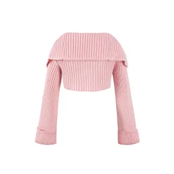 Weird Market X Barbie Cropped Knit Cardigan Pink