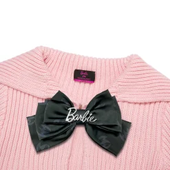 Weird Market X Barbie Cropped Knit Cardigan Pink