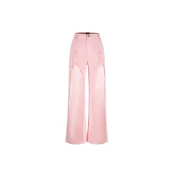 Weird Market X Barbie Fake-2-Piece Denim Jeans Pink