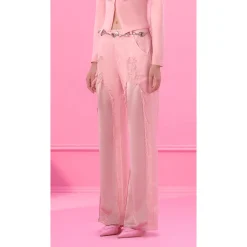 Weird Market X Barbie Fake-2-Piece Denim Jeans Pink