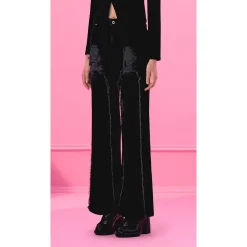Weird Market X Barbie Fake-2-Piece Denim Jeans Black