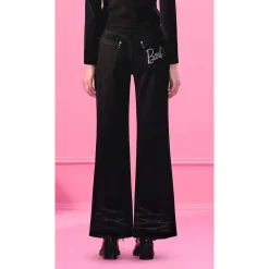 Weird Market X Barbie Fake-2-Piece Denim Jeans Black
