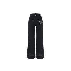 Weird Market X Barbie Fake-2-Piece Denim Jeans Black