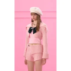Weird Market X Barbie Logo Knit Shorts Pink