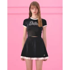 Weird Market X Barbie Pleated Tennis Skirt Black