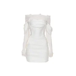 West.Y Crystal Decorative Corset Lace Dress