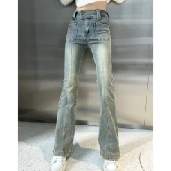 West.Y Vintage Washed Flare Denim Pants