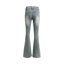 West.Y Vintage Washed Flare Denim Pants