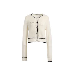 Wildshadow Color Blocked Simple Knit Cardigan