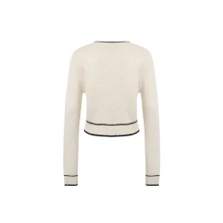 Wildshadow Color Blocked Simple Knit Cardigan