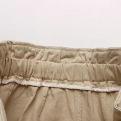 Wildshadow Drawstring Destroy Edges Long Skirt Cream
