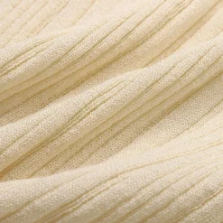 Wildshadow Off-Shoulder Drawstring Knit Top Cream
