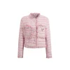 Wildshadow Tassel Colorful Striped Tweed Jacket Pink
