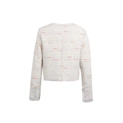 Wildshodow Tassel Colorful Tweed Jacket White